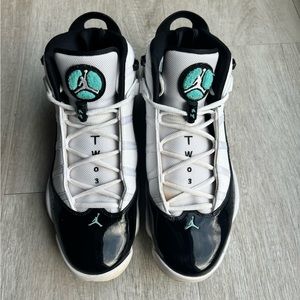 Jordan 6 Rings, Men’s size 12, White/White-Tropical Twist/Black